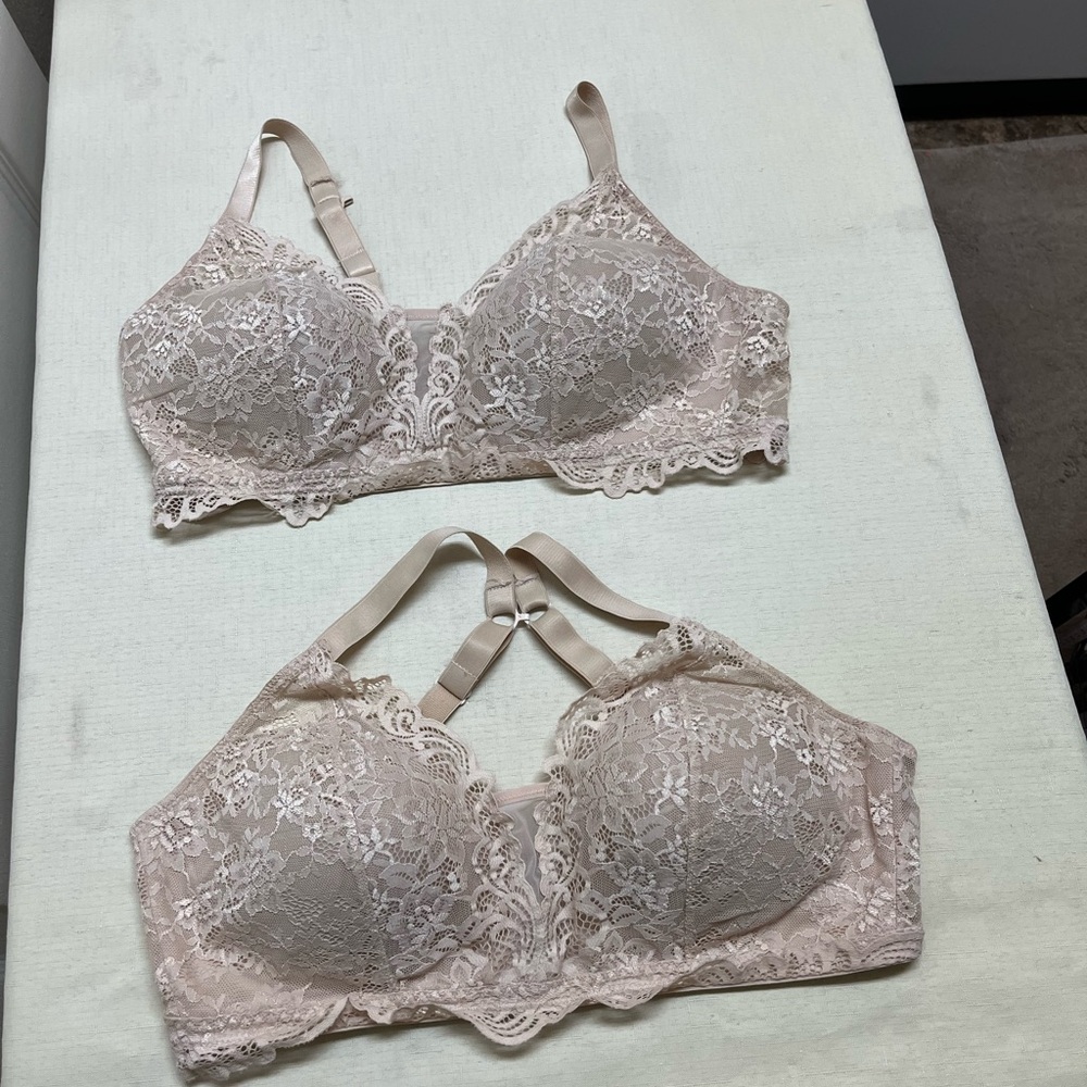 Bali XL beige desire lace wireless bralettes (2) - Picture 2 of 9